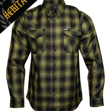 LONE WOLF HERITAGE GREEN/BLACK FLANNEL - MENS