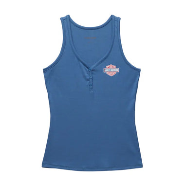 HARLEY-DAVIDSON United Solid Henley Tank – Federal Blue